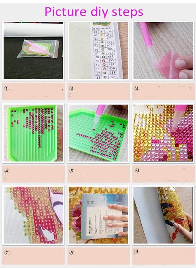 أي دريم لوحة ماسية خماسية الأبعاد من آي دريم لتزيين المنزل، مزينة بأحجار الراين على شكل شجرة فصول السنة، لوحة جدارية فسيفسائية يمكنك صنعها بنفسك (30 سم × 40 سم) - ديكور داخلي أنيق ولامع مصنوع يدويًا لغرفة المعيشة وغرفة النوم - Image 4